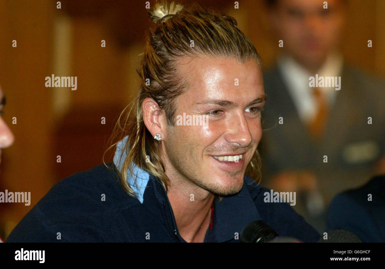 England-Pressekonferenz Stockfoto