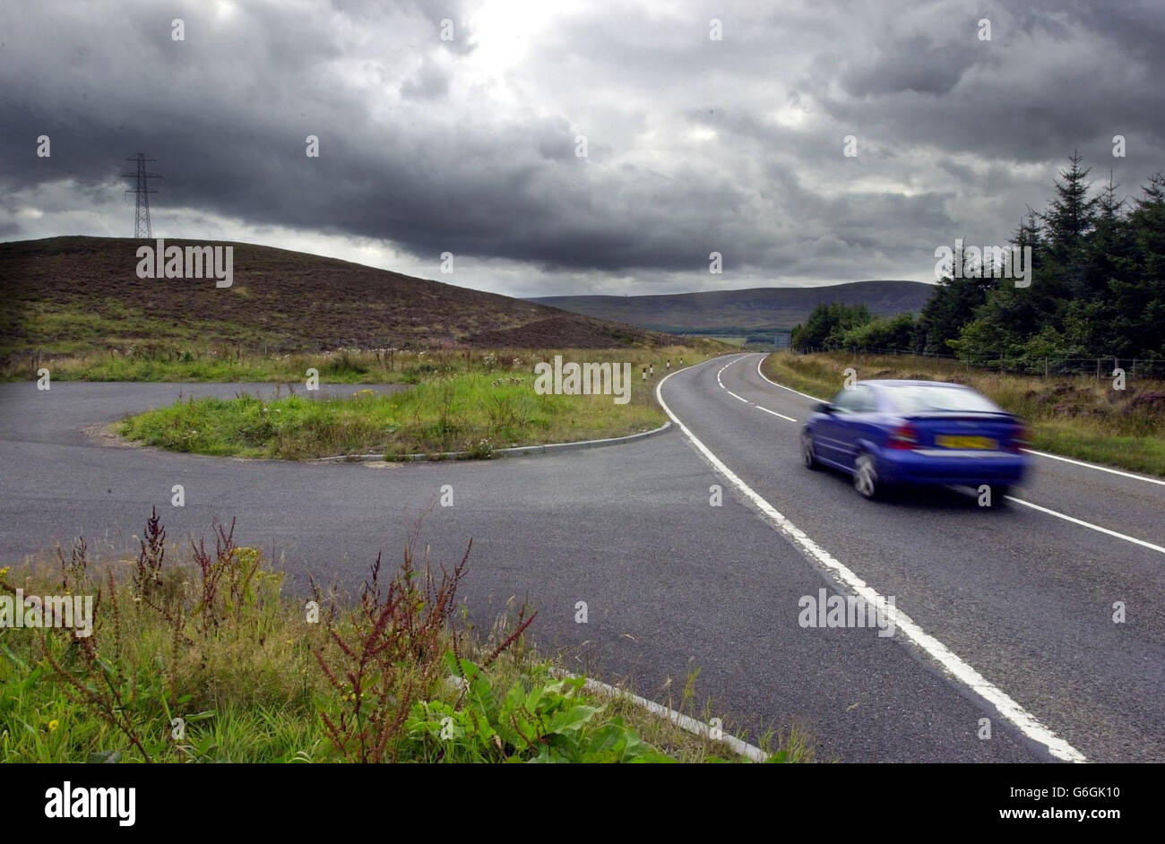 Das Badbea-Gebiet in der Nähe von Wick, Caithness, wo der rote VW Golf mit dem vermissten Schulmädchen Stacey Champ und dem 46-jährigen Familienfreund David Milner von der Polizei nach einer landesweiten Durchsuchung entdeckt wurde. Die 14-jährige Stacey verschwand mit Herrn Milner aus ihrem Familienhaus in Gillingham, Kent. Die Polizei von Kent sagte, dass Milner von Kollegen in Schottland verhaftet worden sei, er aber erst nach seiner Rückkehr in Kent verhört werden würde. Stockfoto
