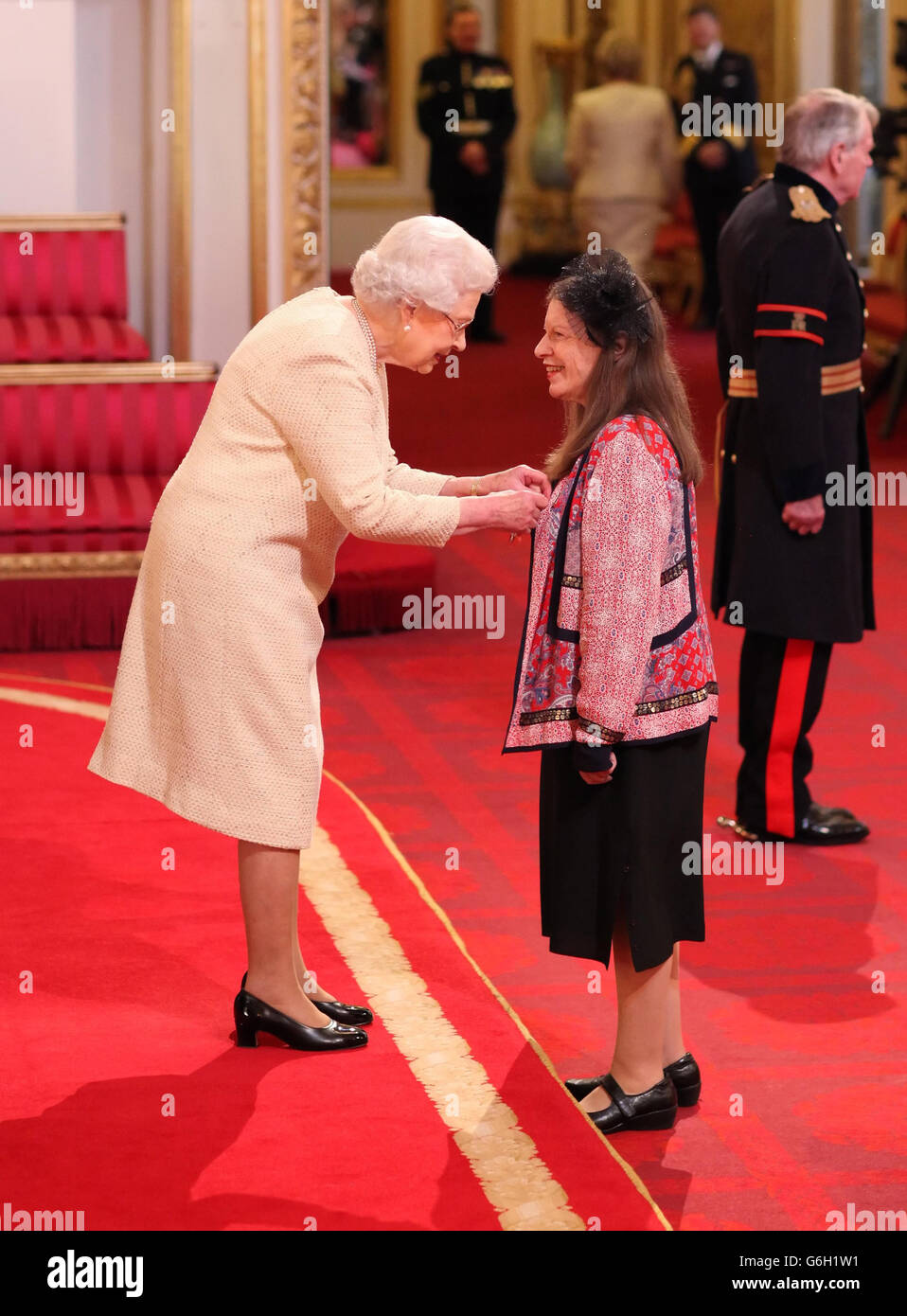 Investitur am Buckingham Palace Stockfoto