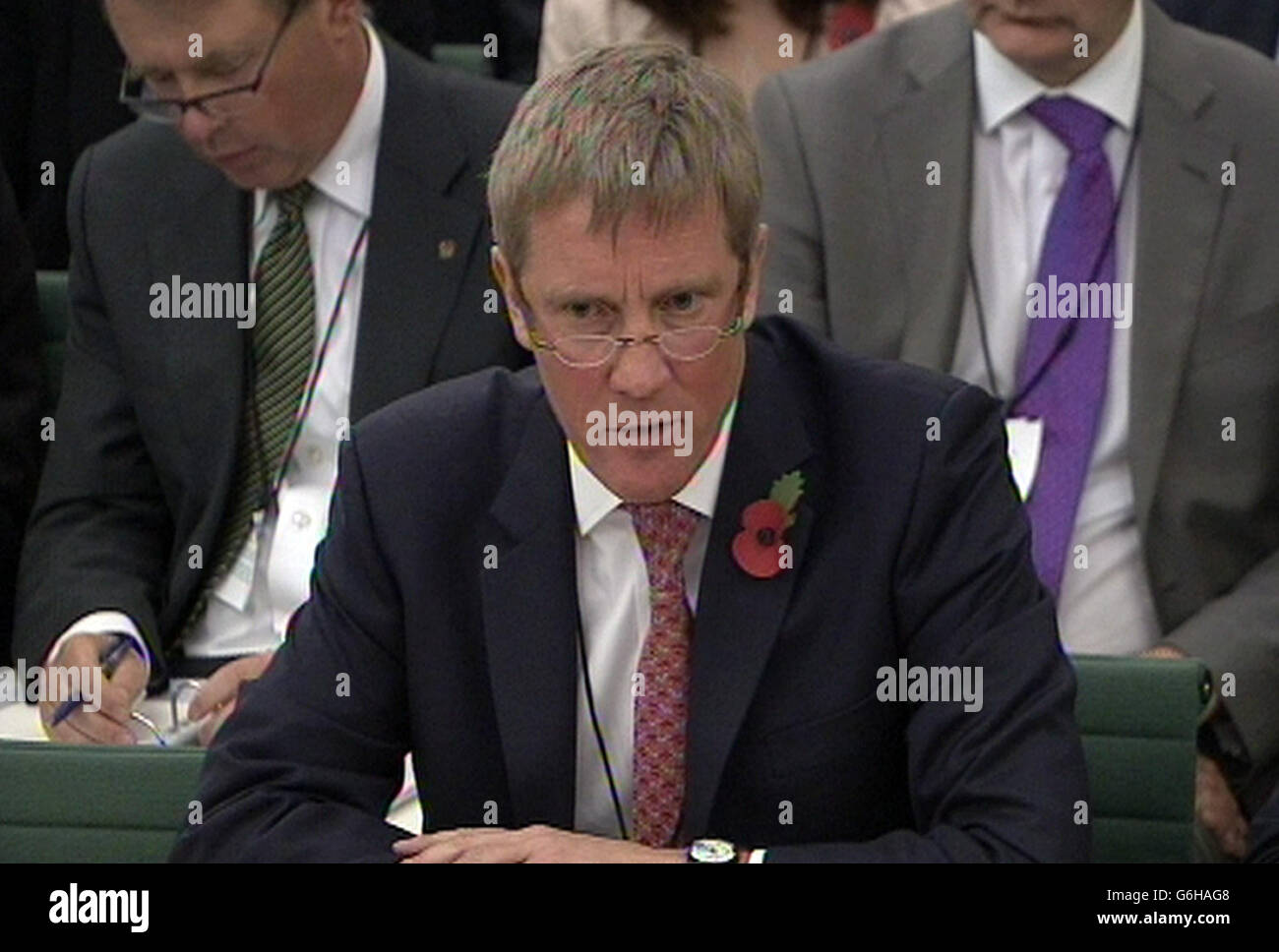 Tony Cocker, CEO von E.ON, gibt vor einem Commons-Ausschuss für Energie und Klimawandel im House of Commons in London Beweise. Stockfoto