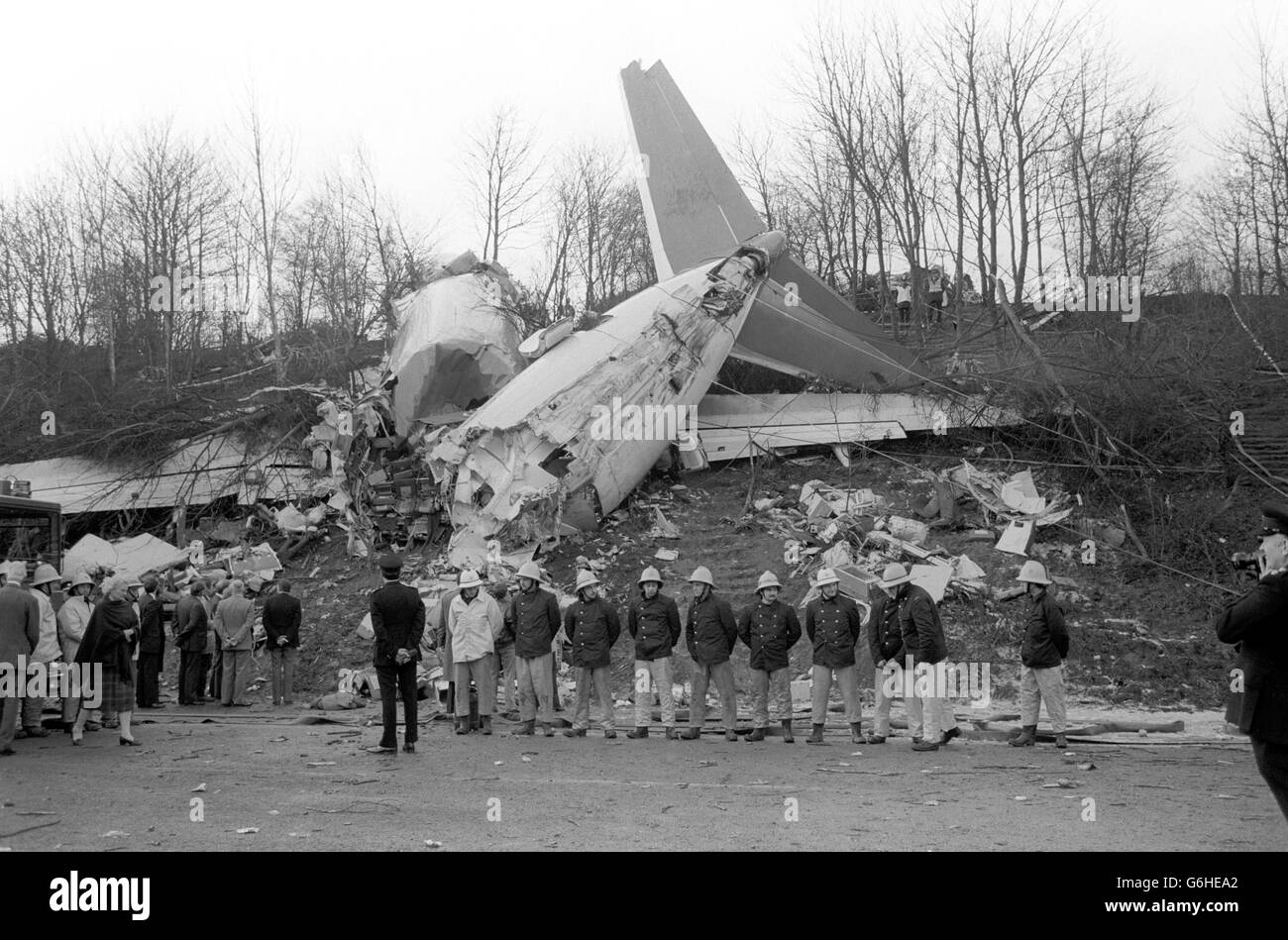Katastrophen und Unfälle - Kegworth Air Crash - M1 - Leicestershire Stockfoto
