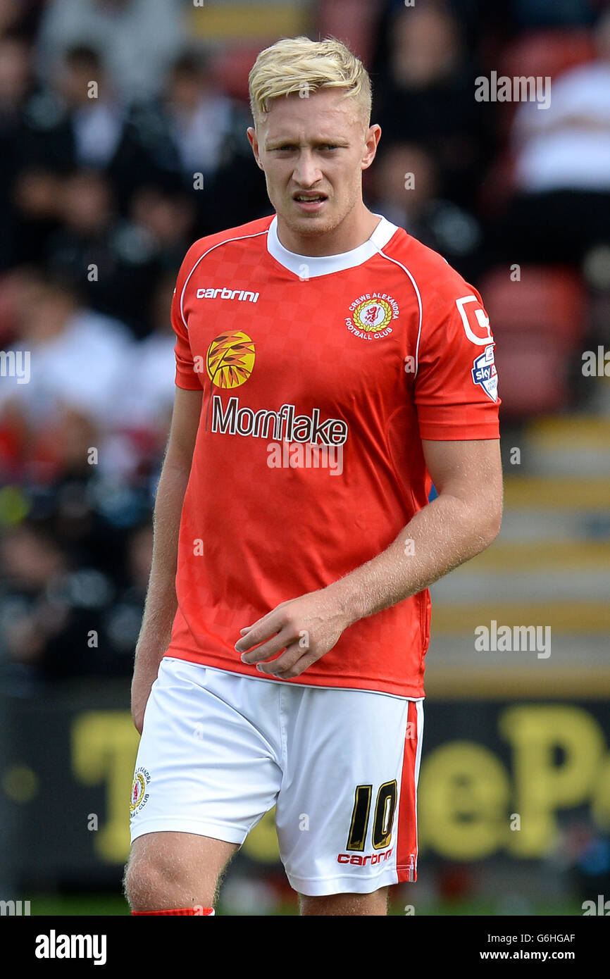 Fußball - Himmel Bet League One - Crewe Alexandra V Peterborough United - Alexandra Stadium Stockfoto