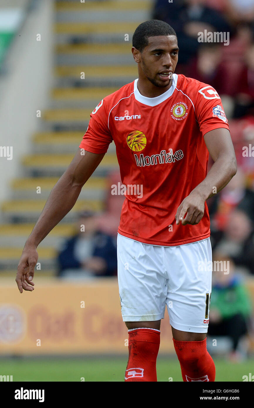 Fußball - Himmel Bet League One - Crewe Alexandra V Peterborough United - Alexandra Stadium Stockfoto