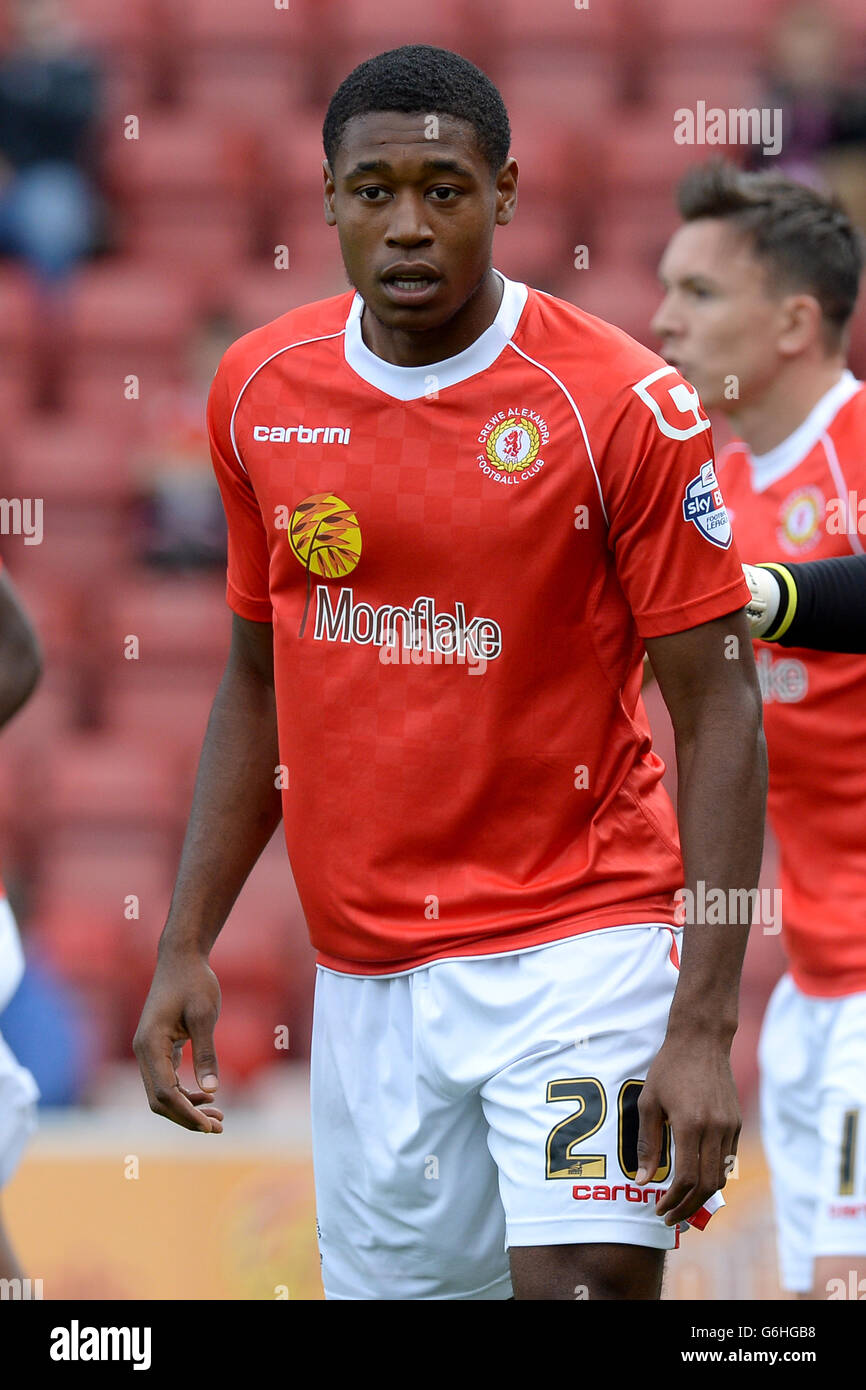 Fußball - Himmel Bet League One - Crewe Alexandra V Peterborough United - Alexandra Stadium Stockfoto