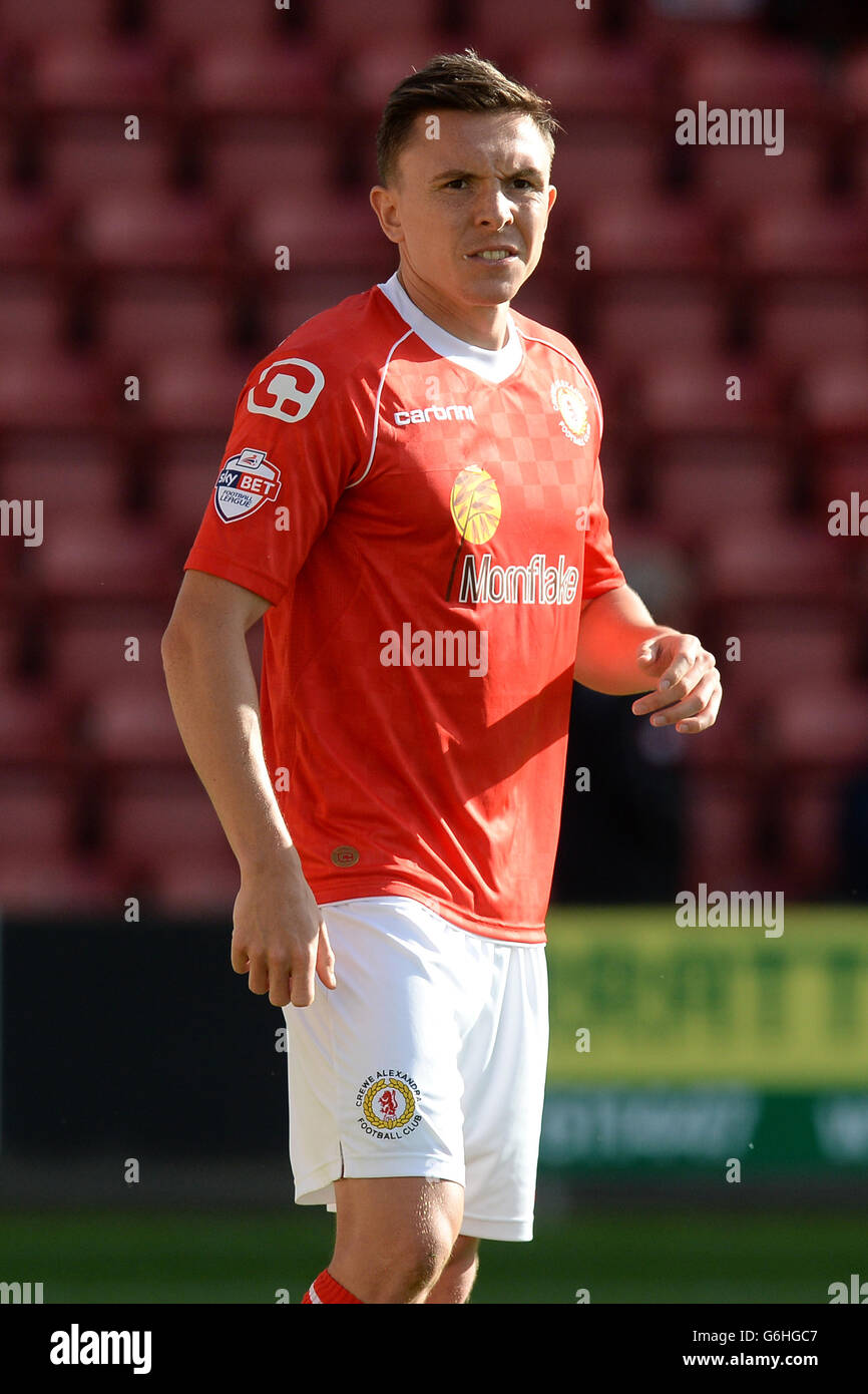 Fußball - Himmel Bet League One - Crewe Alexandra V Peterborough United - Alexandra Stadium Stockfoto