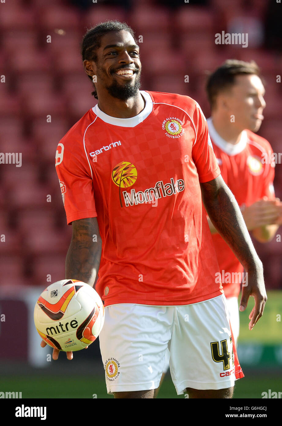Fußball - Himmel Bet League One - Crewe Alexandra V Peterborough United - Alexandra Stadium Stockfoto