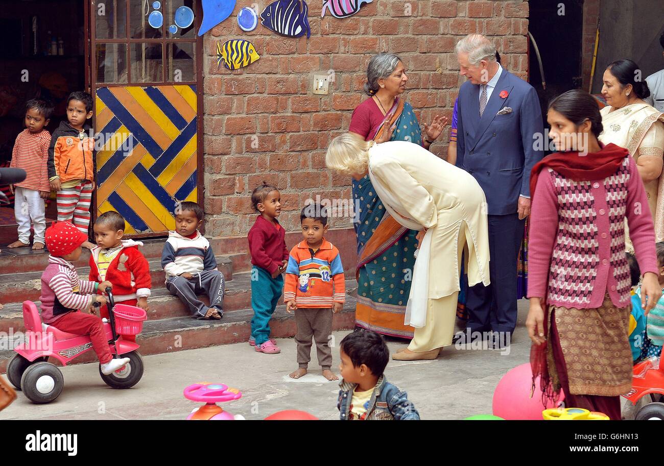 Königlicher Besuch in Indien - Tag drei Stockfoto