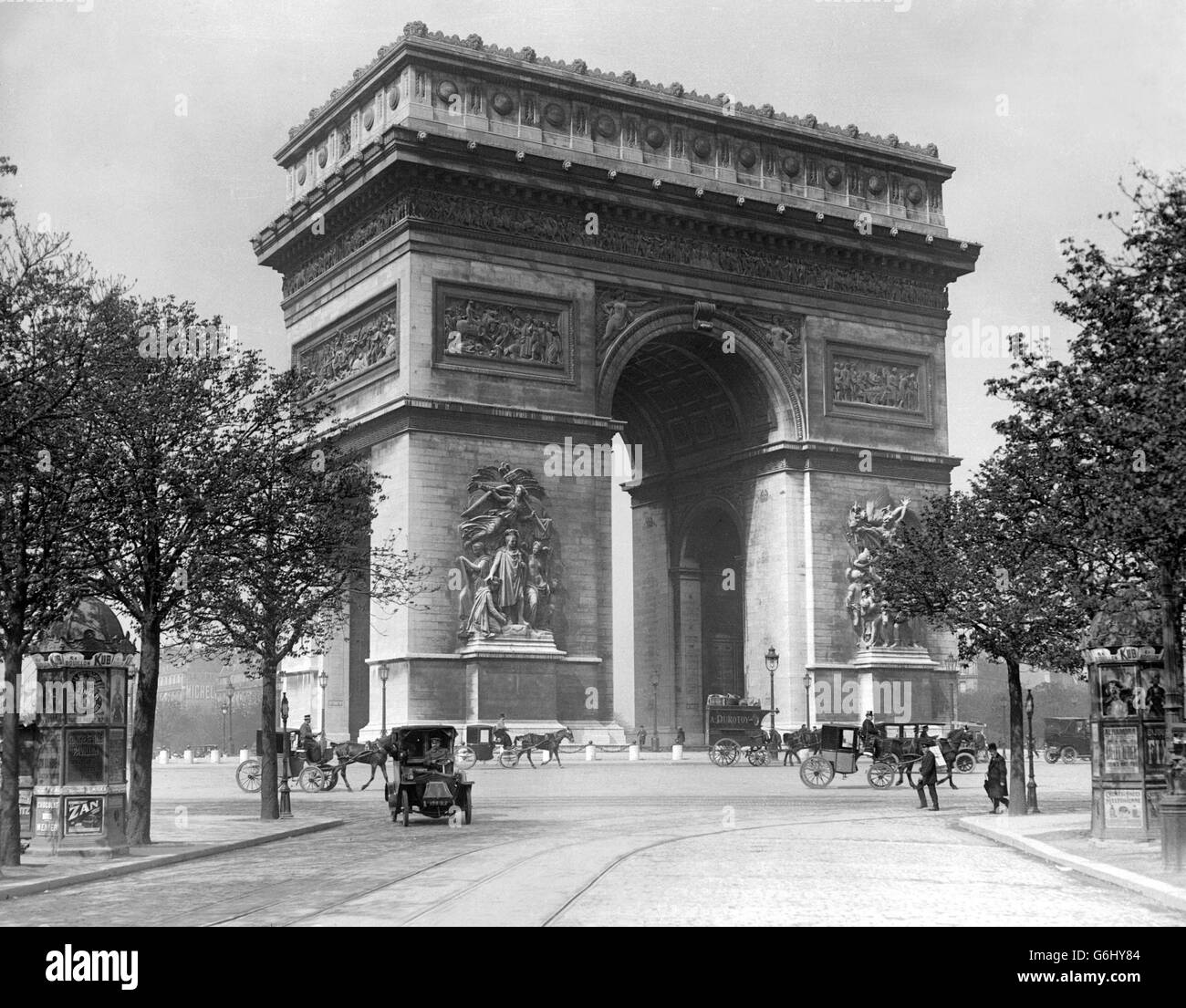 Paris, Triumphbogen. 1912. Paris, Triumphbogen. 1912. L'Arc de Triomphe. Stockfoto