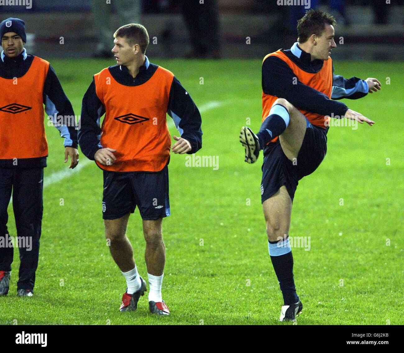 England-Spieler während der Trainingseinheit Stockfoto