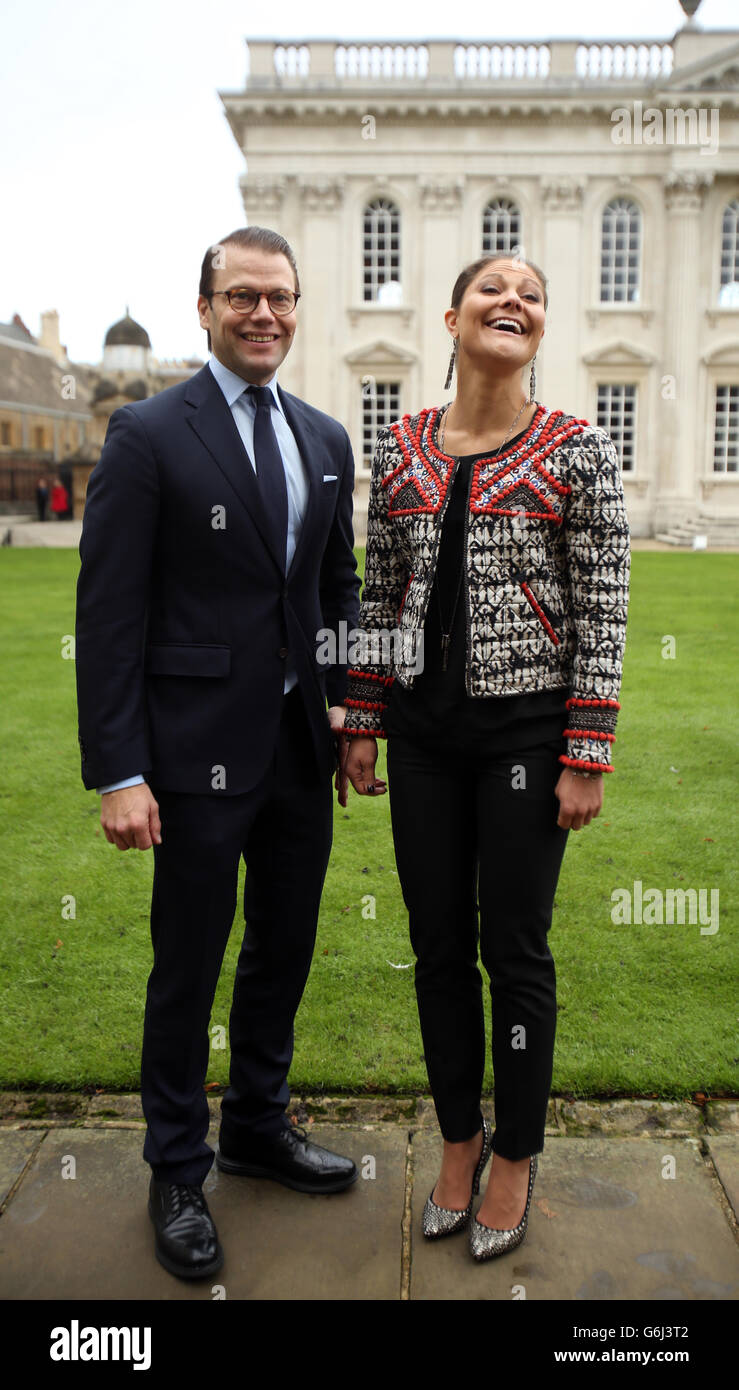 Schwedische Königlicher Besuch in Cambridge Stockfoto