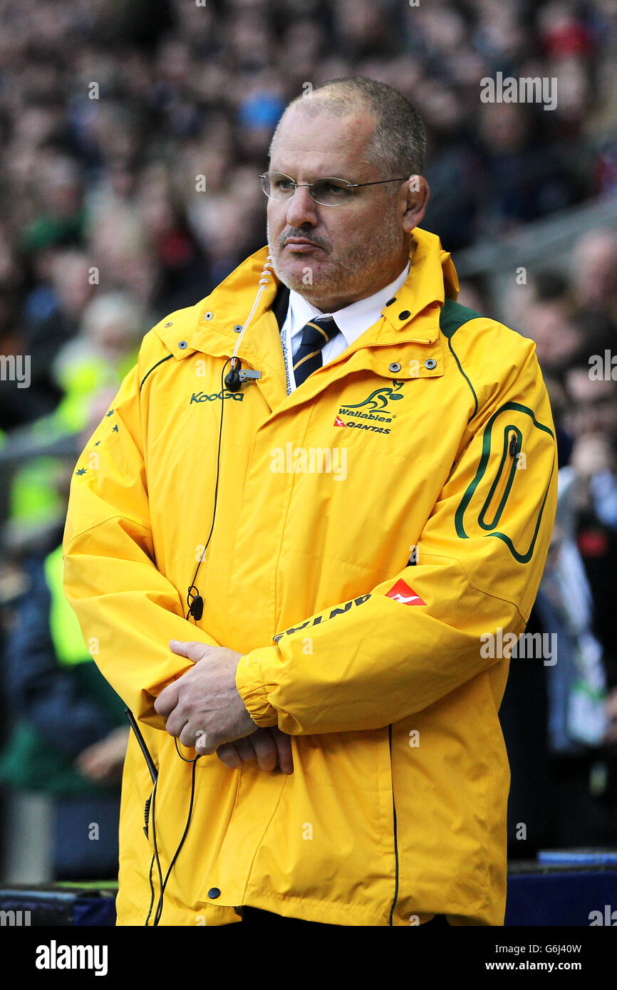 Rugby Union - QBE International - England / Australien - Twickenham. Australien-Coach Ewen McKenzie Stockfoto