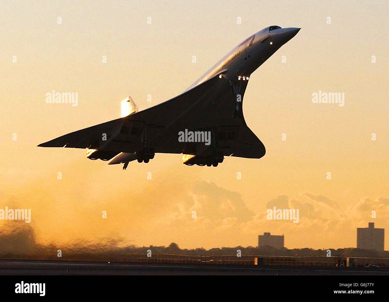 Concorde-Finale Luftflug Stockfoto