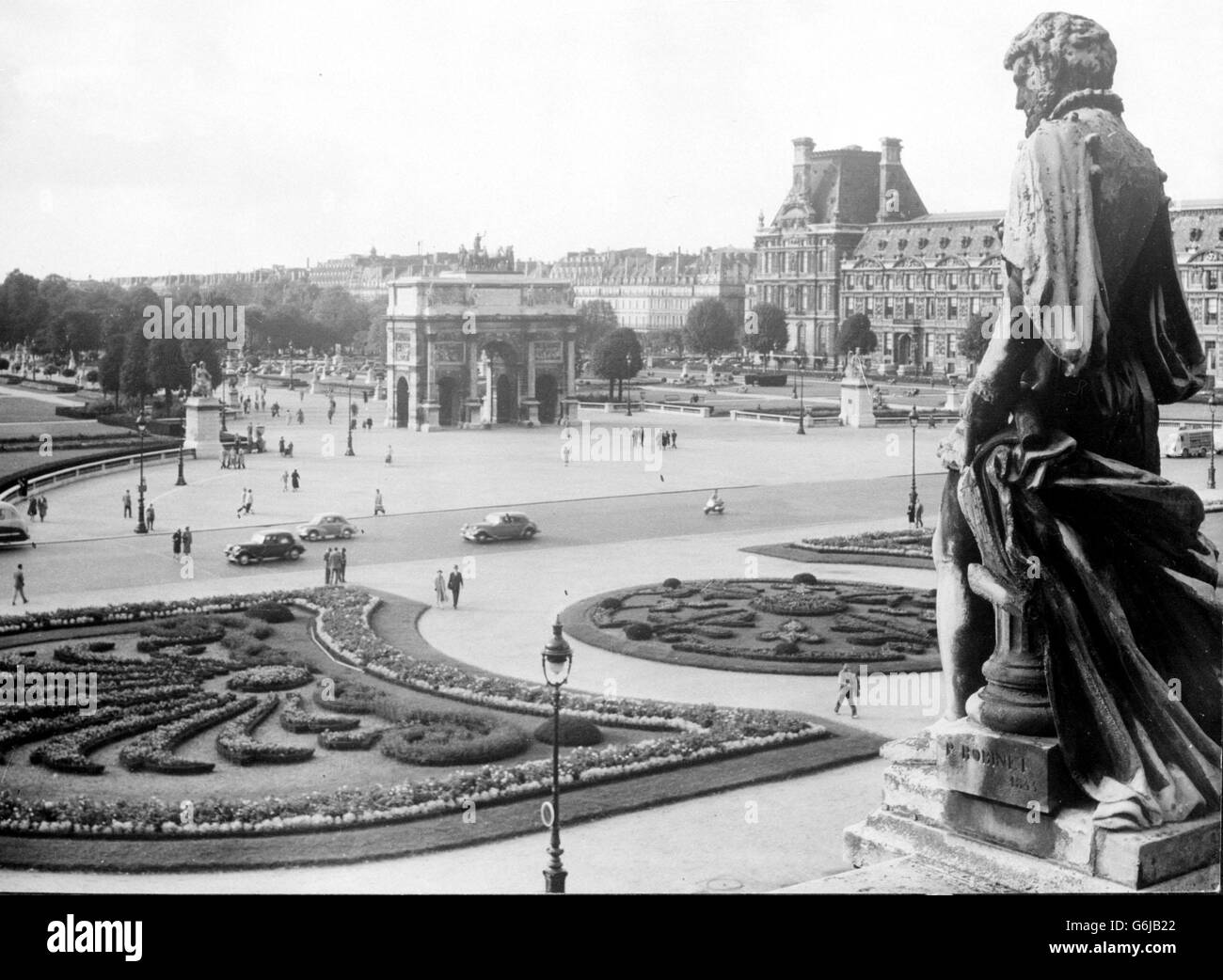 Ein Blick auf l ' Arc De Triomphe. Stockfoto