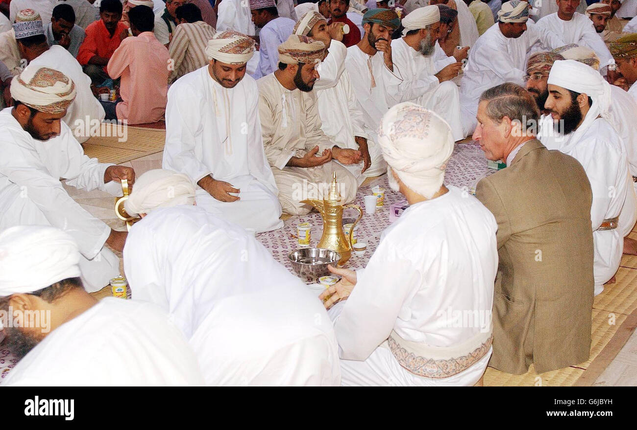 Prinz Charles in Oman Stockfoto