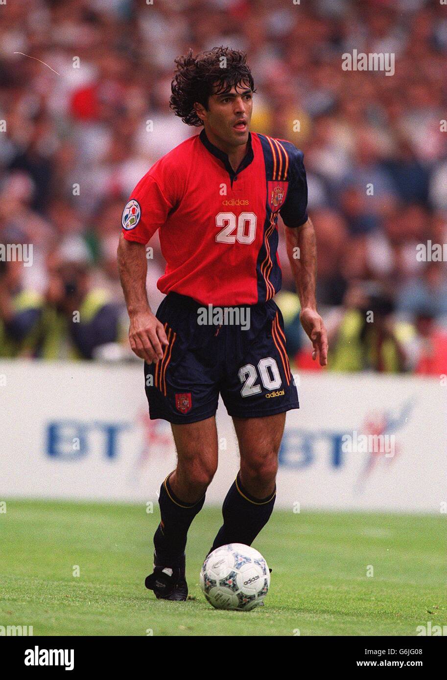 Fußball, Euro 96. England / Spanien, Wembley. Miguel Angel Nadal, Spanien  Stockfotografie - Alamy