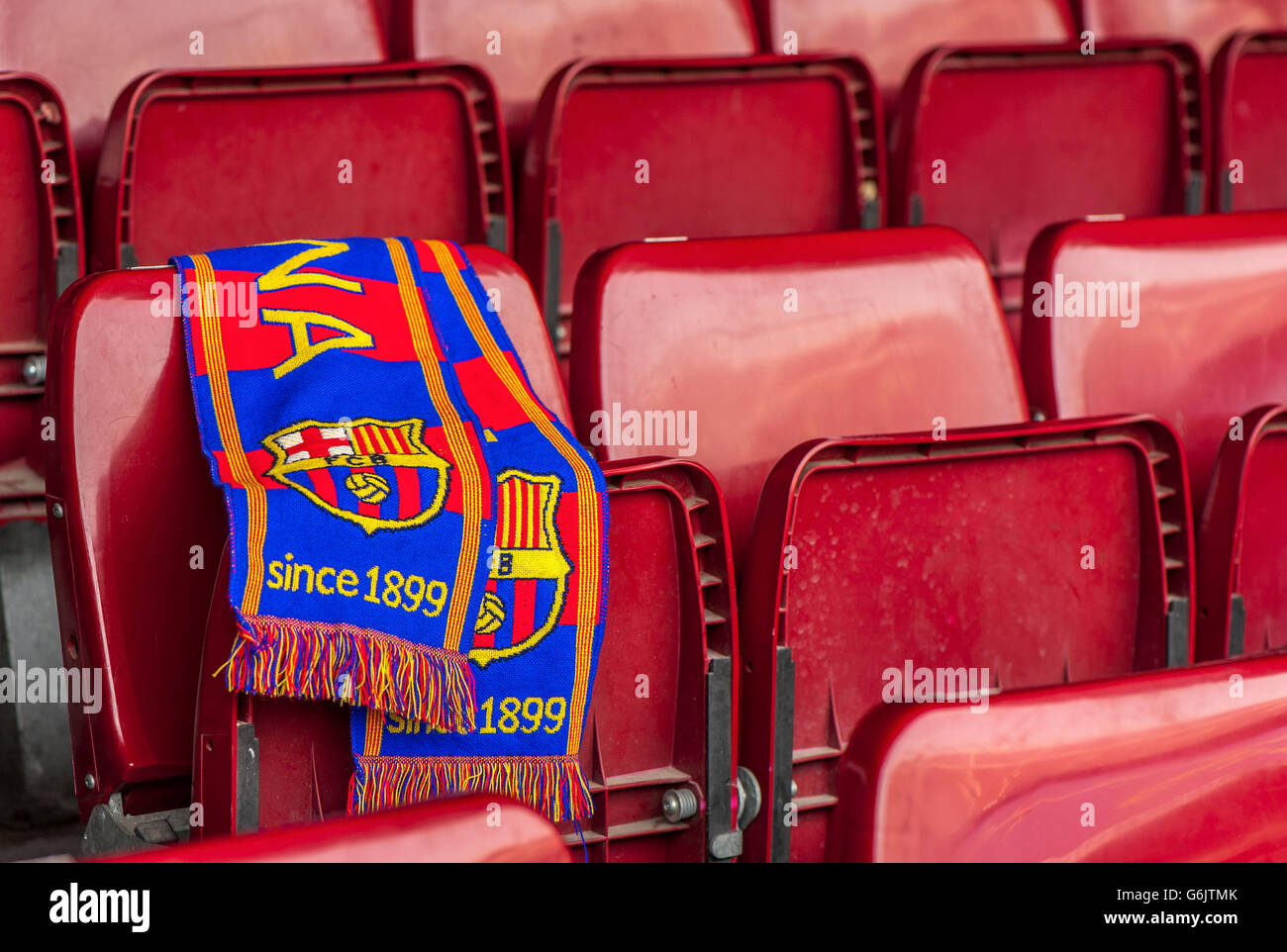 Camp Nou-Stadion zu besuchen Stockfoto
