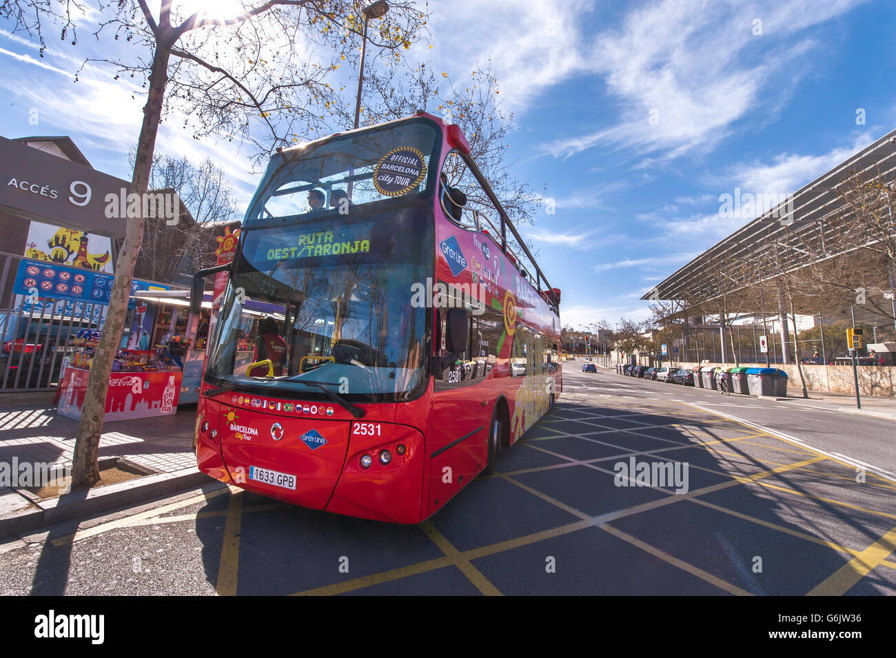 Camp Nou-Stadion zu besuchen Stockfoto