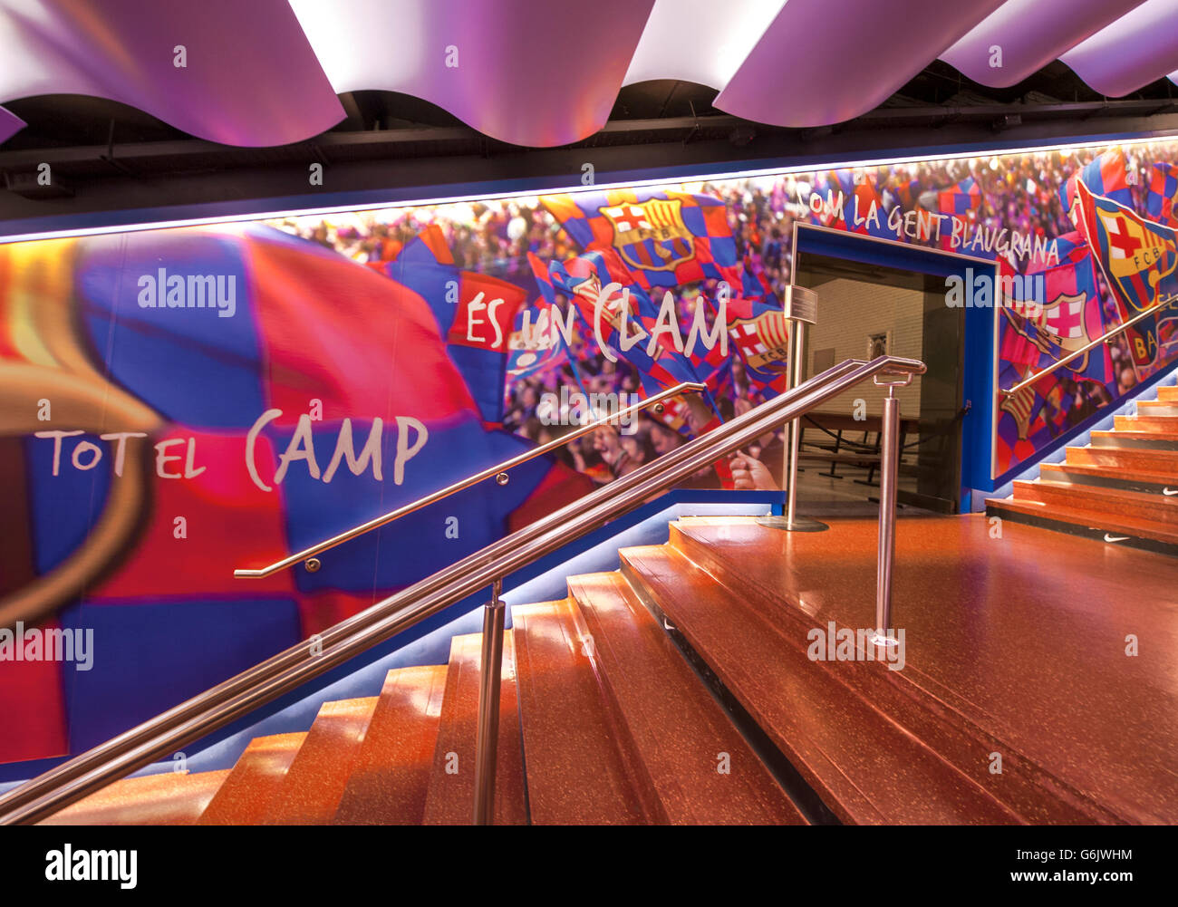 Camp Nou-Stadion zu besuchen Stockfoto