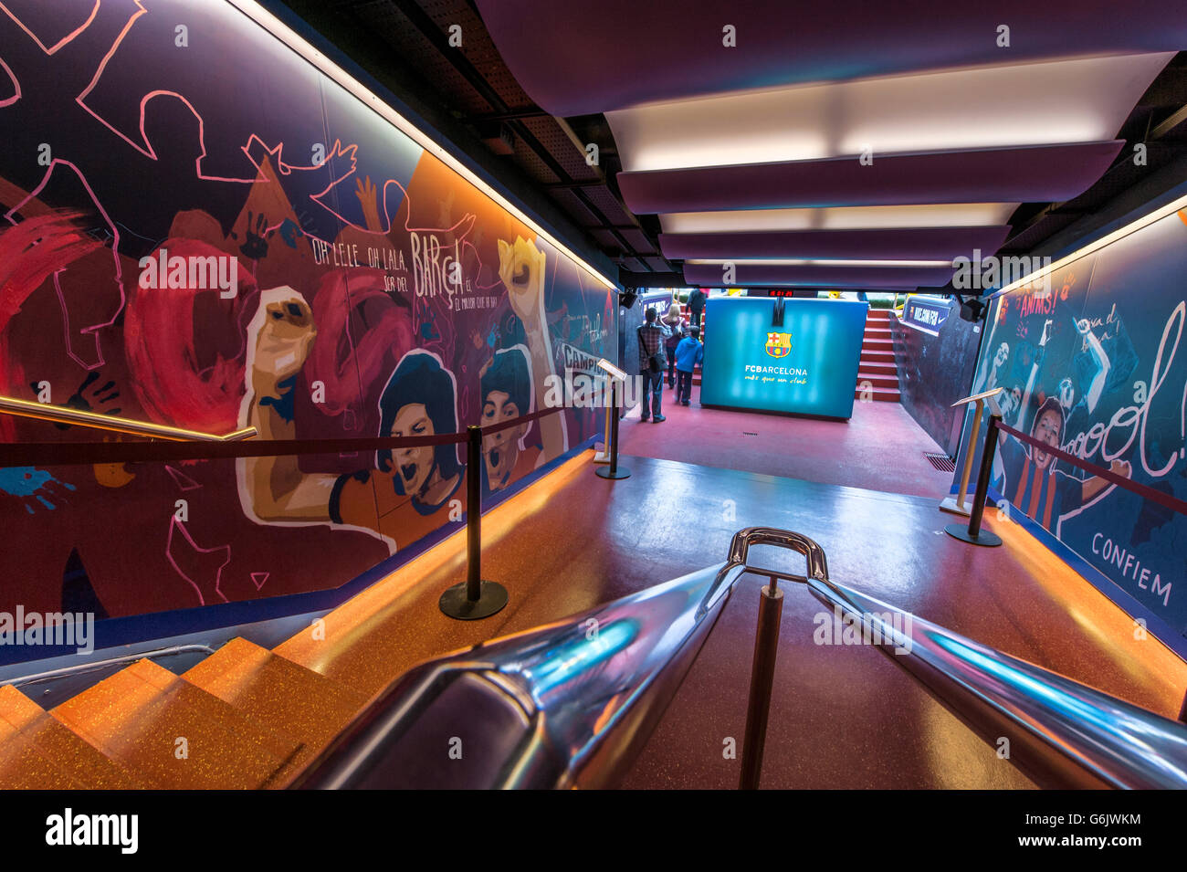 Camp Nou-Stadion zu besuchen Stockfoto