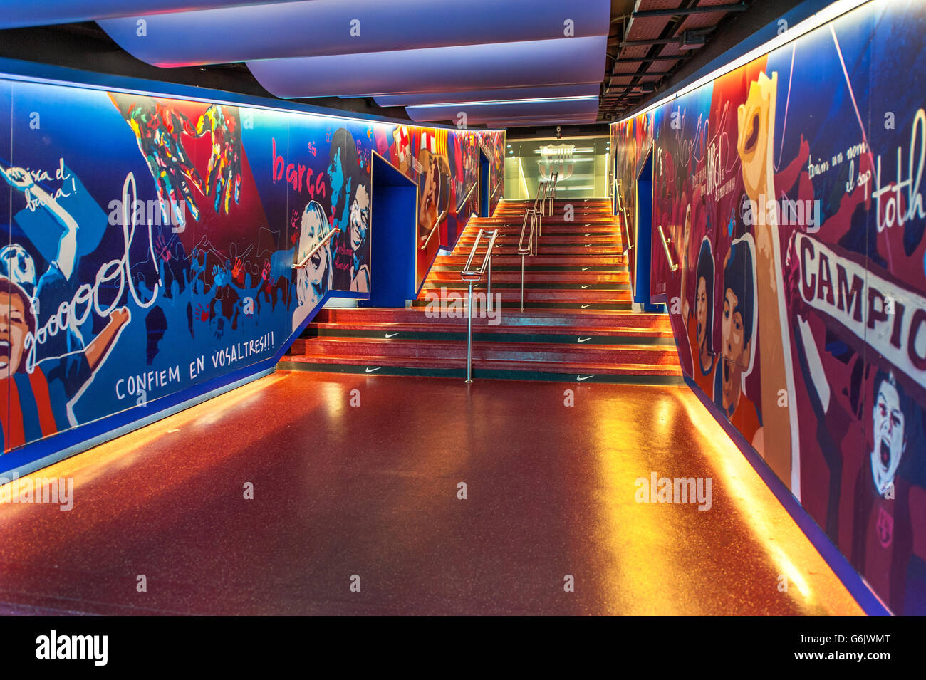 Camp Nou-Stadion zu besuchen Stockfoto