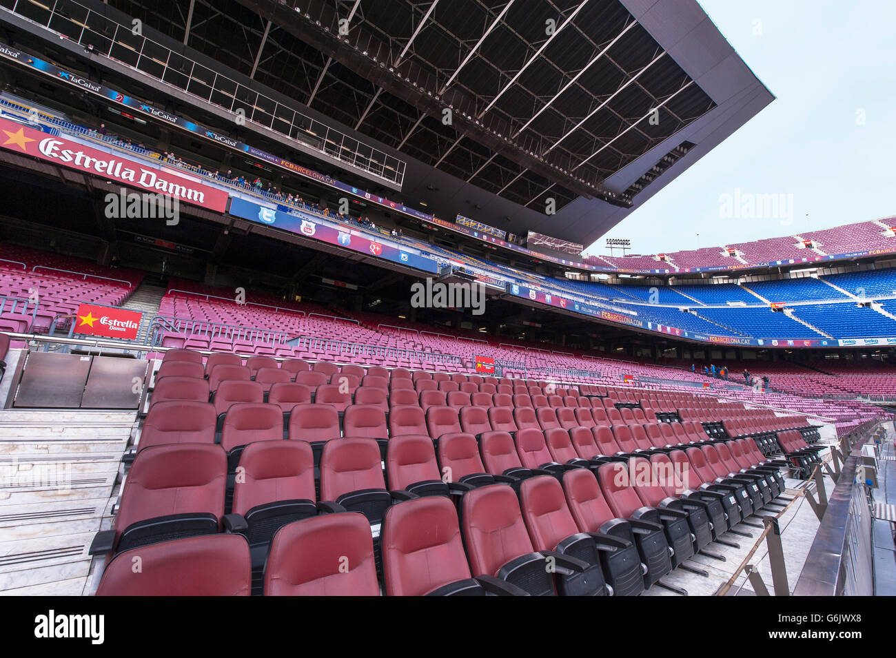 Camp Nou-Stadion zu besuchen Stockfoto