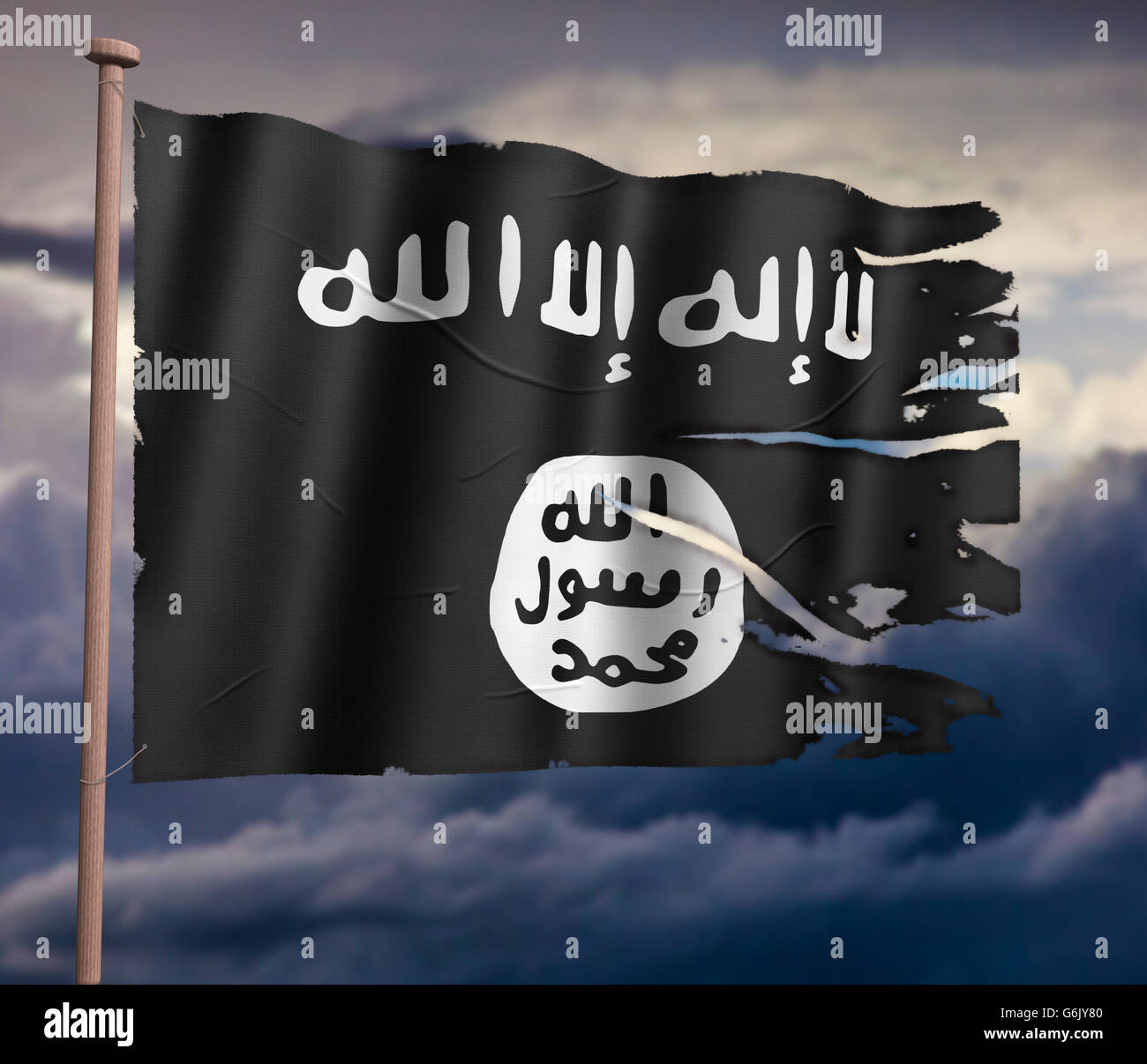 IS-Flagge, Computer Grafik Stockfoto