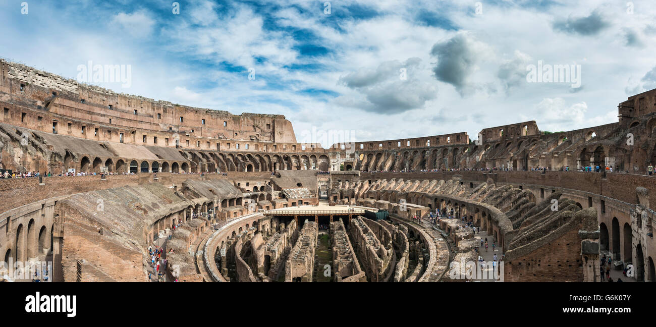 Kolosseum, Amphitheater, Interieur, Rom, Latium, Italien Stockfoto