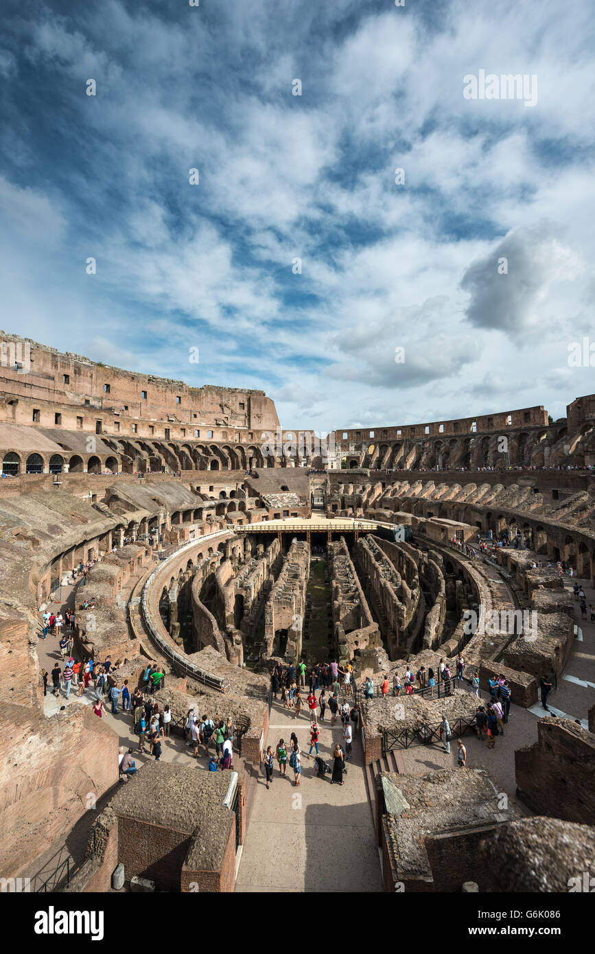 Kolosseum, Amphitheater, Interieur, Rom, Latium, Italien Stockfoto