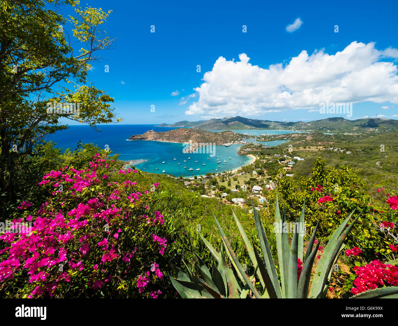 Westindische Inseln, Antigua und Barbuda, Antigua, English Harbour und Windward Bay Stockfoto