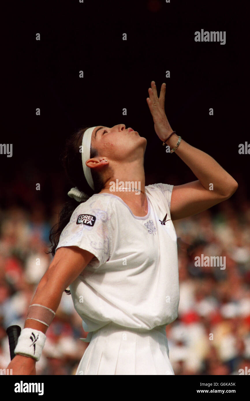 Tennis - Wimbledon Championships - Dameneinzel - Finale - Steffi Graf V Arantxa Sanchez-Vicario Stockfoto