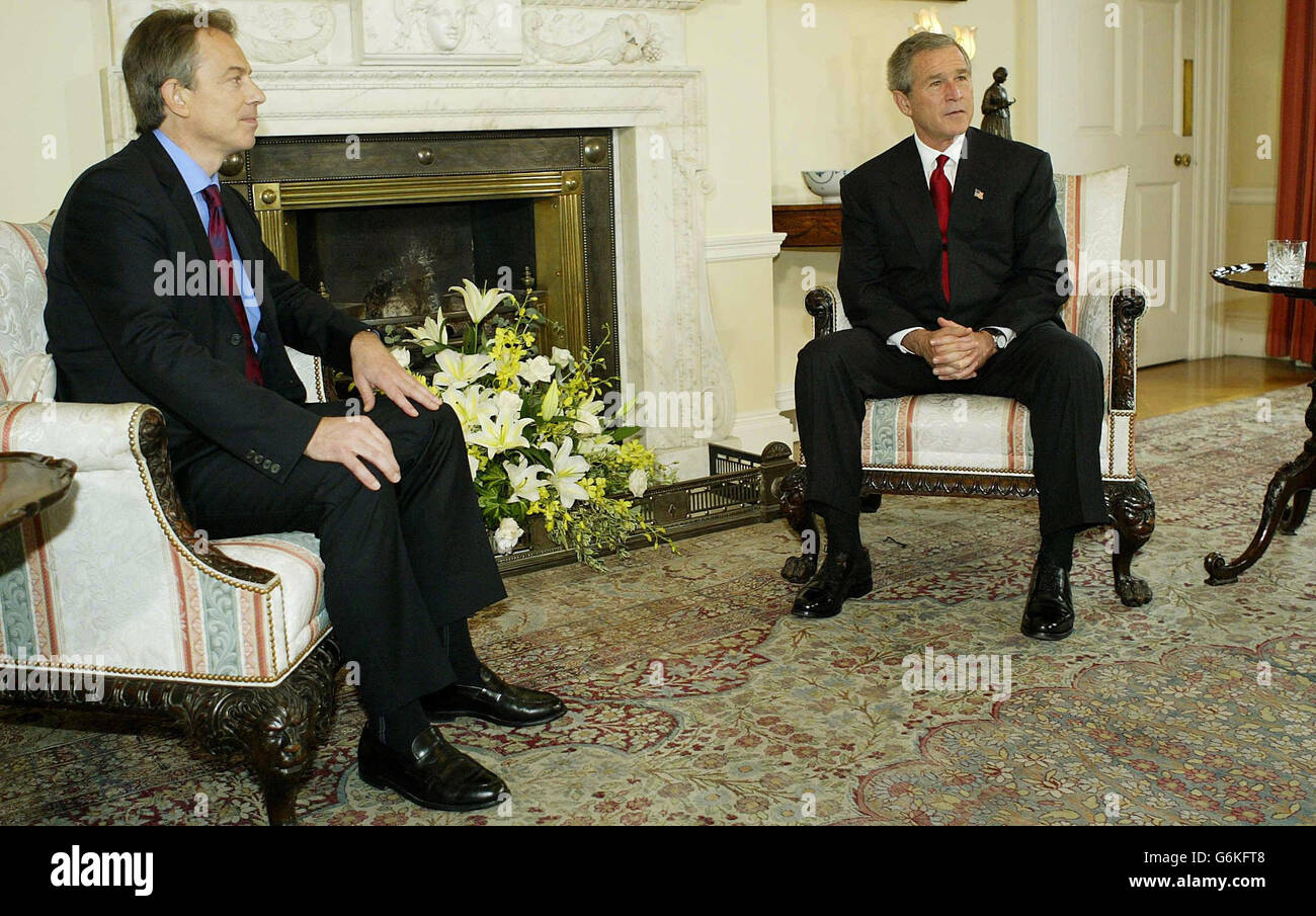 Besuch von Bush Politik Stockfoto