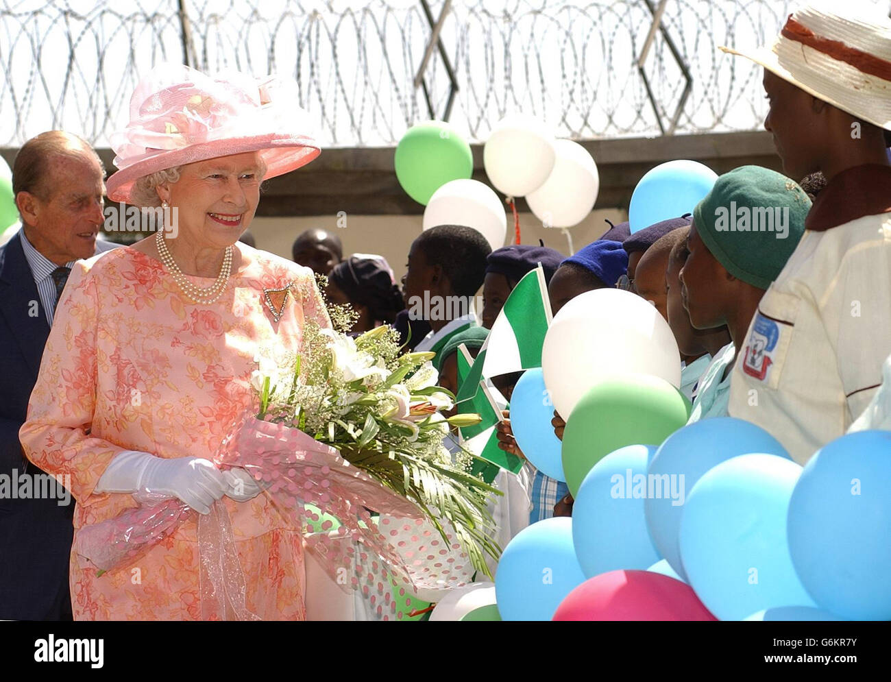 Royalty - Königin Elizabeth II. Besuch in Nigeria Stockfoto