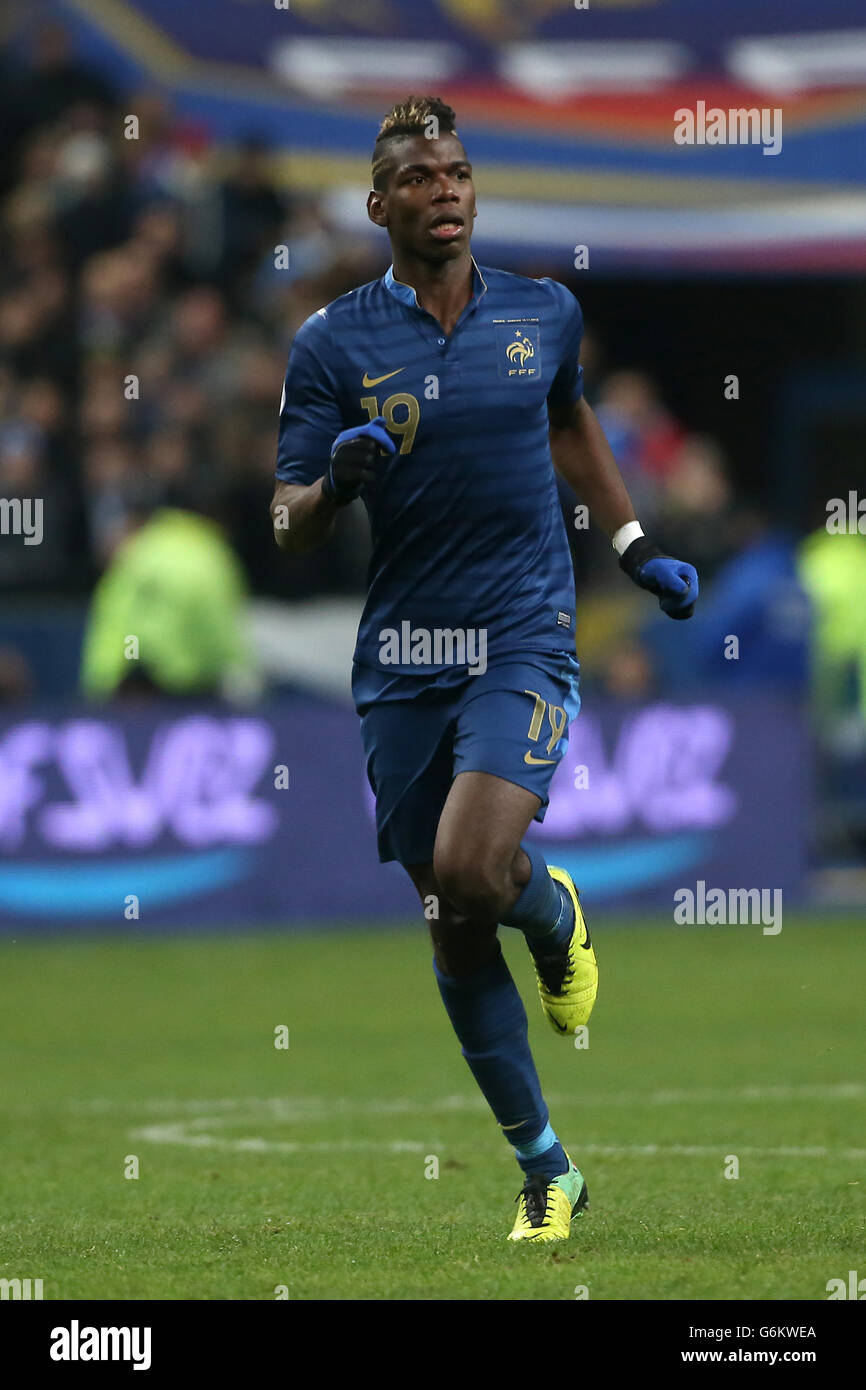 Fußball - FIFA-Weltmeisterschaft Qualifying - Play-off - zweite Etappe - Frankreich gegen Ukraine - Stade de France. Paul Pogba, Frankreich Stockfoto