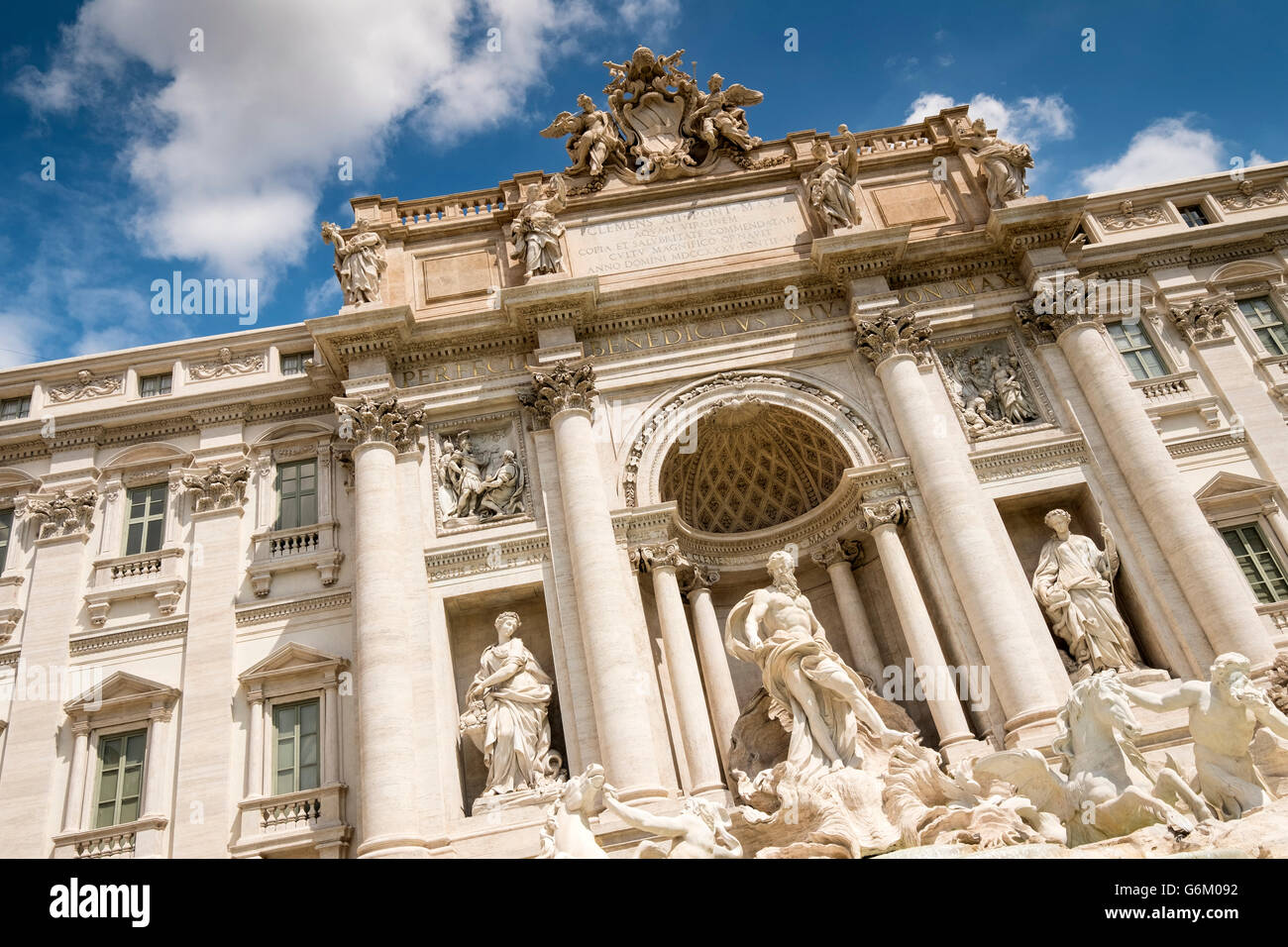 Trevi-Brunnen oder Fontana di Trevia in Rom Italien Stockfoto