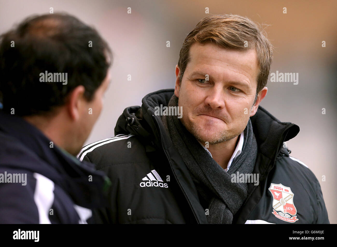 Fußball - Himmel Bet League One - Colchester United gegen Swindon Town - The Weston Häuser Community Stadium Stockfoto