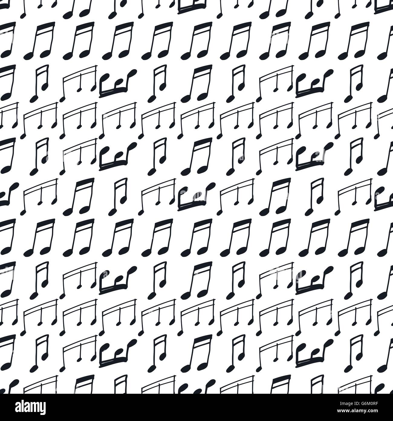 Nahtlose Muster mit Noten Stock Vektor