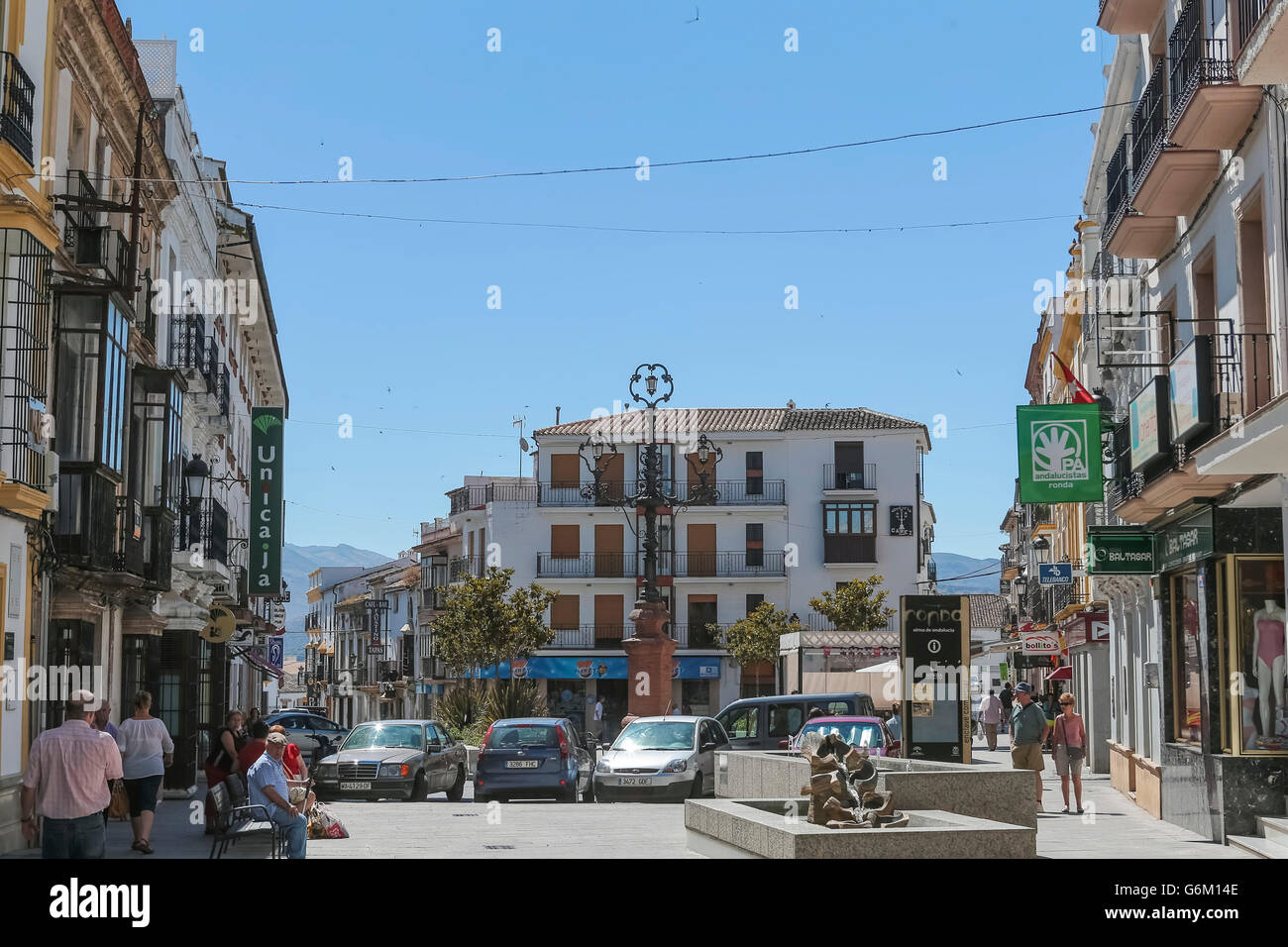 Architektur und Denkmäler in das Zentrum von Ronda, Andalusien, Spanien Stockfoto