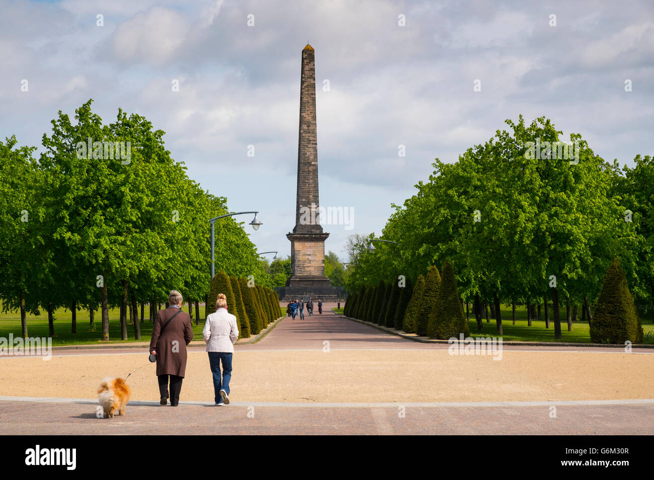 Blick auf Glasgow Green Park in Glasgow, Schottland, Vereinigtes Königreich Stockfoto