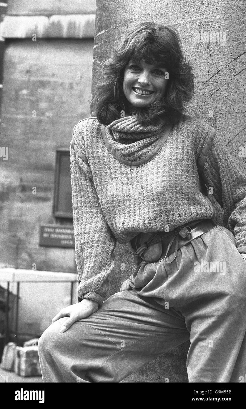 Schauspielerin Linda Gray, die Sue Ellen Ewing in der Fernsehserie Dallas spielt. Stockfoto