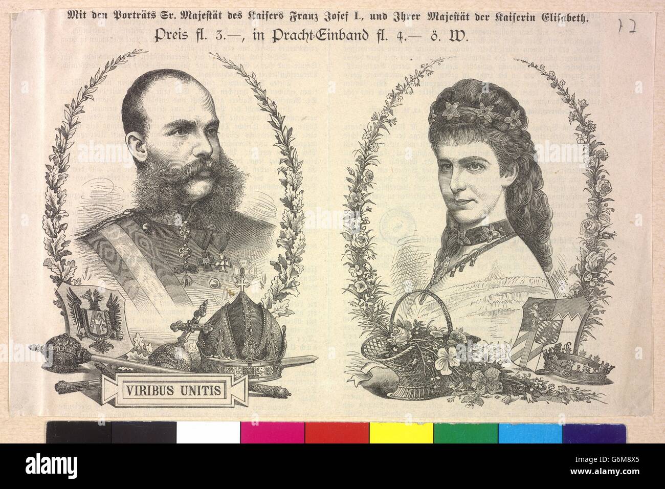 Franz Joseph I., Kaiser von Österreich Und Elisabeth, Kaiserin von Österreich Stockfoto