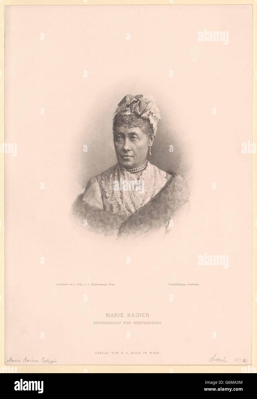 Marie Karoline, Erzherzogin von Österreich Stockfoto