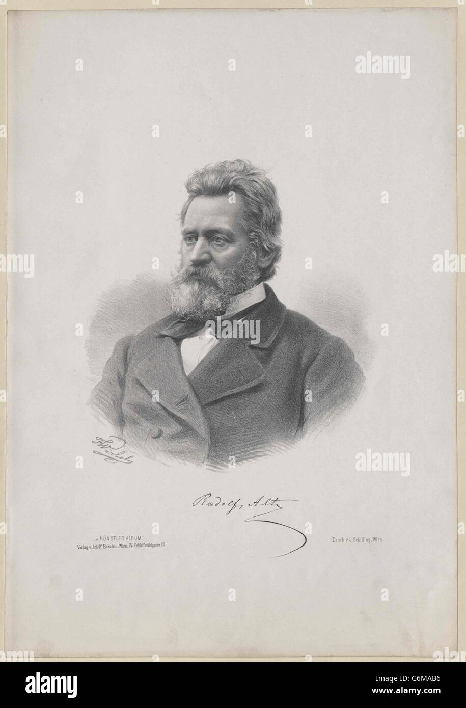 Alt, Rudolf von Stockfoto
