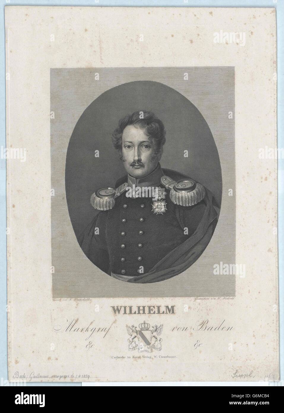 Wilhelm, Markgraf von Baden Stockfoto