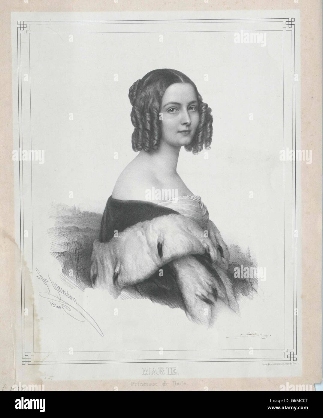 Marie, Prinzessin von Baden Stockfoto