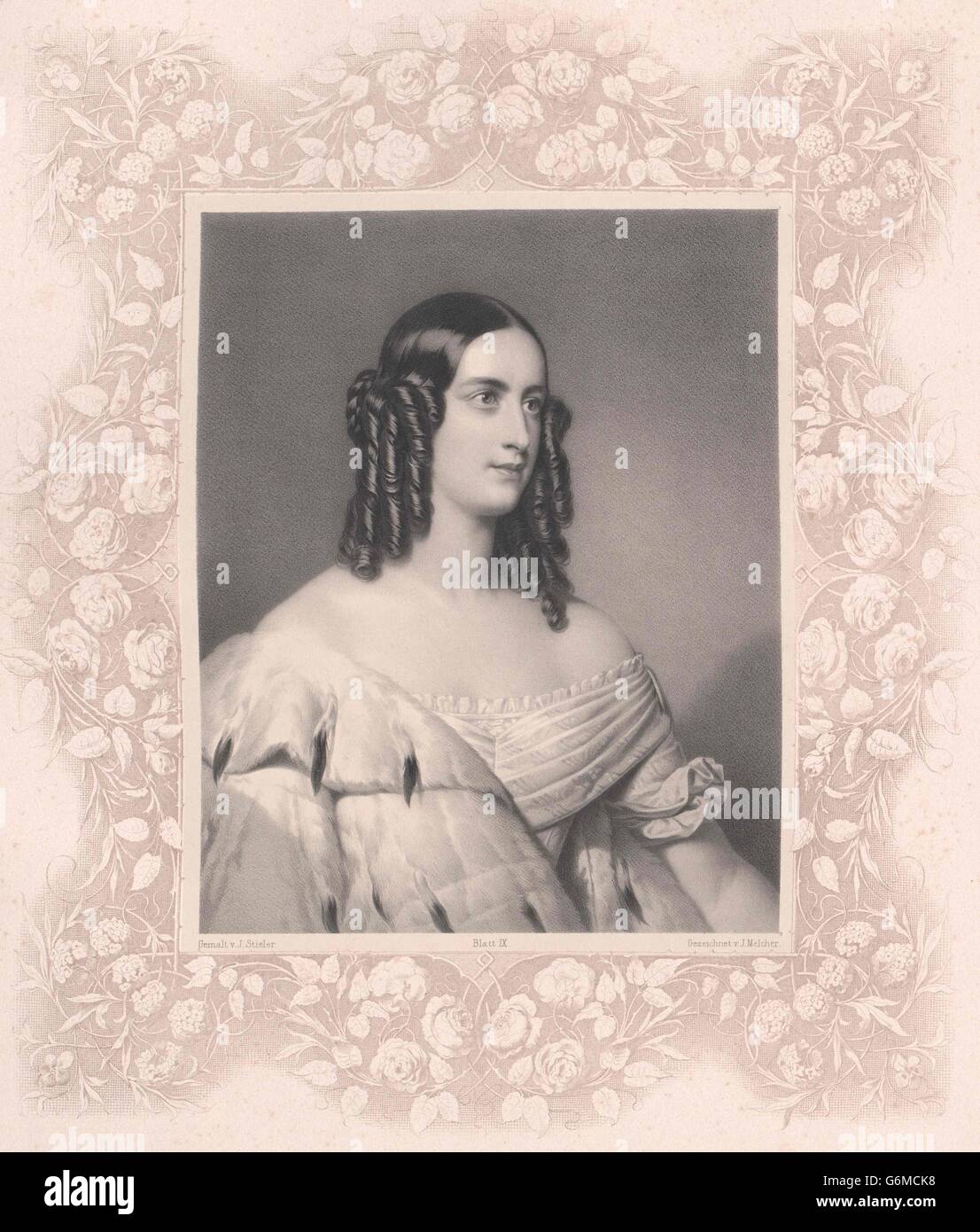 Oettingen-Oettingen u. Oettingen-Wallerstein, Karoline Prinzessin Zu (1824-1889) Stockfoto