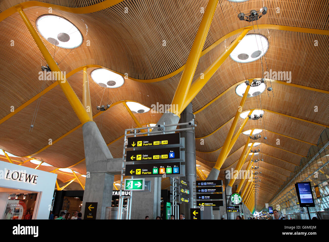 Flughafen Madrid-Barajas Madrid von Richard Rogers und Antonio Lamela Stockfoto