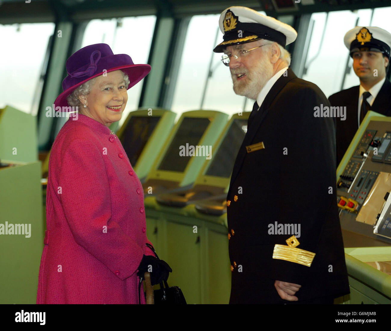 Nameing das Kreuzfahrtschiff Queen Mary 2 Stockfoto