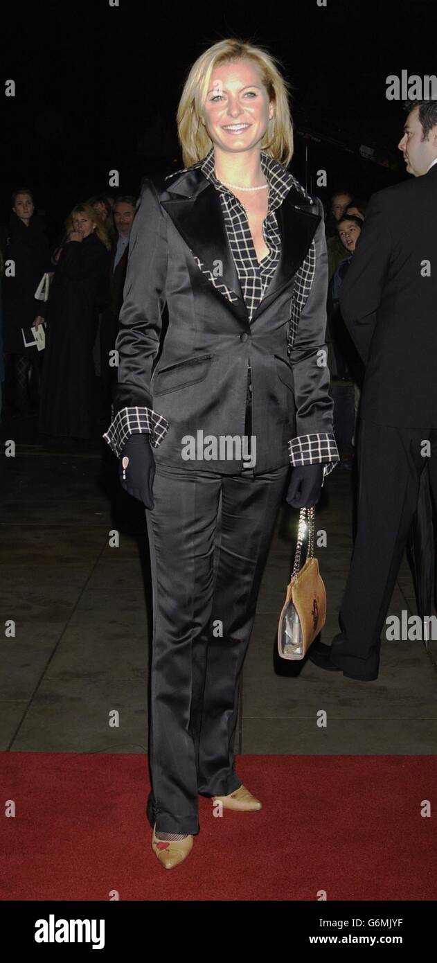 Die Schauspielerin Tracy Shaw kommt zur Europa-Premiere von Cirque du Soleil's Dralion in der Royal Albert Hall im Zentrum von London. Stockfoto