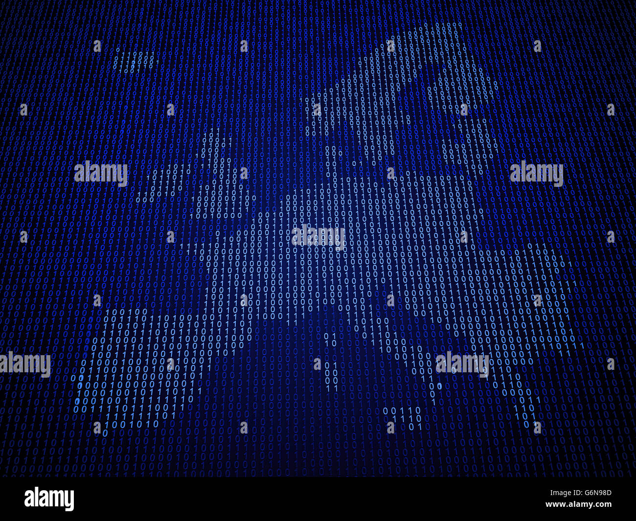 Europäischen Union Karte aus Binärcode Stockfoto