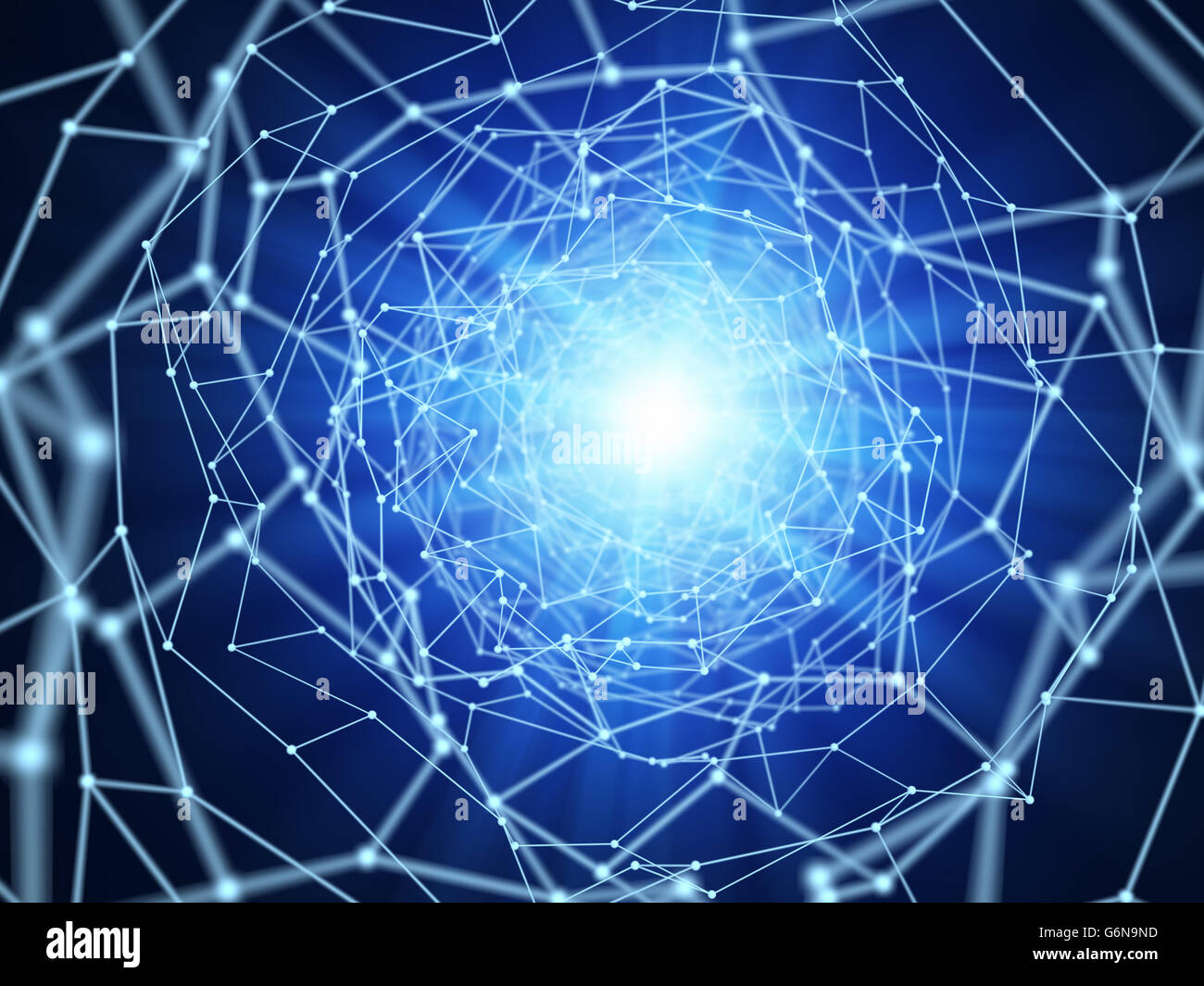 Netzwerk-Verbindungen - 3d Illustration abstrakt Stockfoto